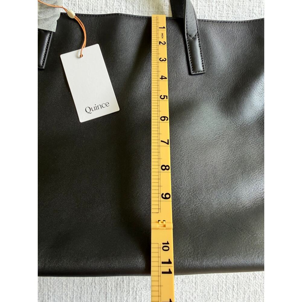 Quince NEW Classic Italian Leather Tote, Black - Picture 7 of 11